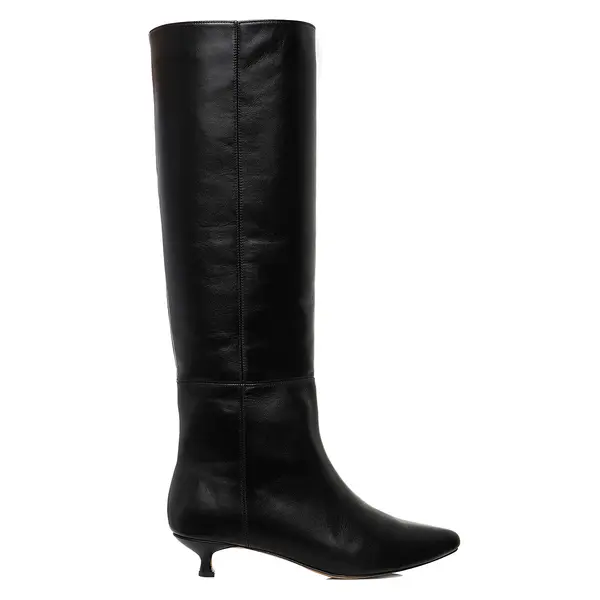 Cizme Milla Piele Naturala, Sub Genunchi, Negre - 41 / 4 cm