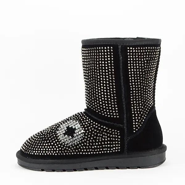 Cizme negre din piele naturala W8008 112