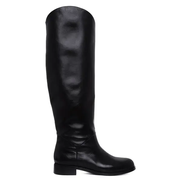 Cizme Norra Piele Naturala, Sub Genunchi, Negre - 42 / 2.5 cm