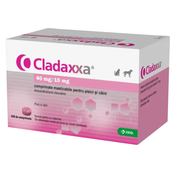 Cladaxxa 40mg 10mg caini si pisici 10 comprimate masticabile