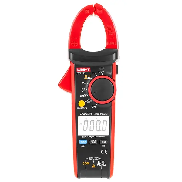 Clampmetru digital UNI-T UT216B, True RMS, 600 A / 750 V AC, cu NCV și iluminare