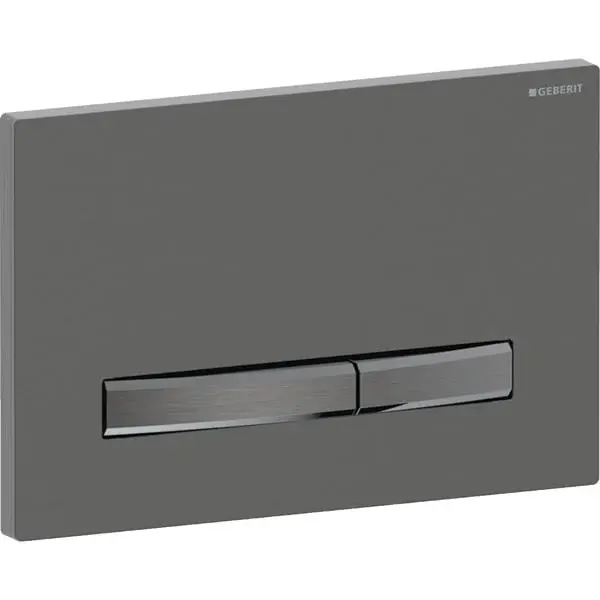 Clapeta actionare dubla rezervor wc, placa de fixare placa de acoperire tasta crom negru, Geberit Sigma50