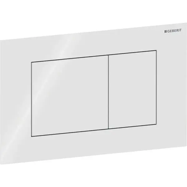Clapeta actionare dubla rezervor wc, sticla alba, Geberit Sigma40