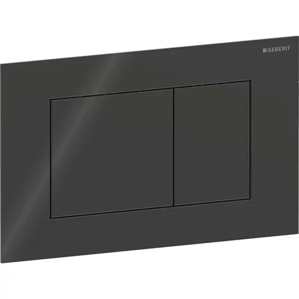 Clapeta actionare dubla rezervor wc, sticla neagra, Geberit Sigma40