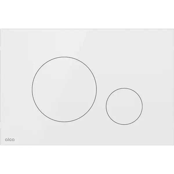 Clapeta actionare rezervor wc, otel inoxidabil alb lucios Alcadrain TURN-WHITE