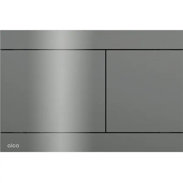 Clapeta actionare rezervor wc, otel inoxidabil gun metal lucios Alcadrain FUN-GM-P