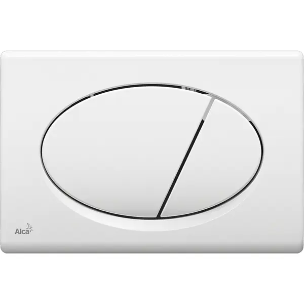 Clapeta actionare wc alb lucios cu doua butoane Alcaplast M70