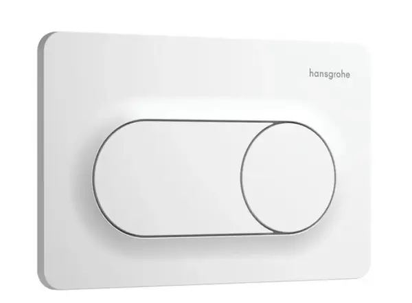 Clapeta de actionare, alb mat, spalare dubla, Hansgrohe iFrame Original