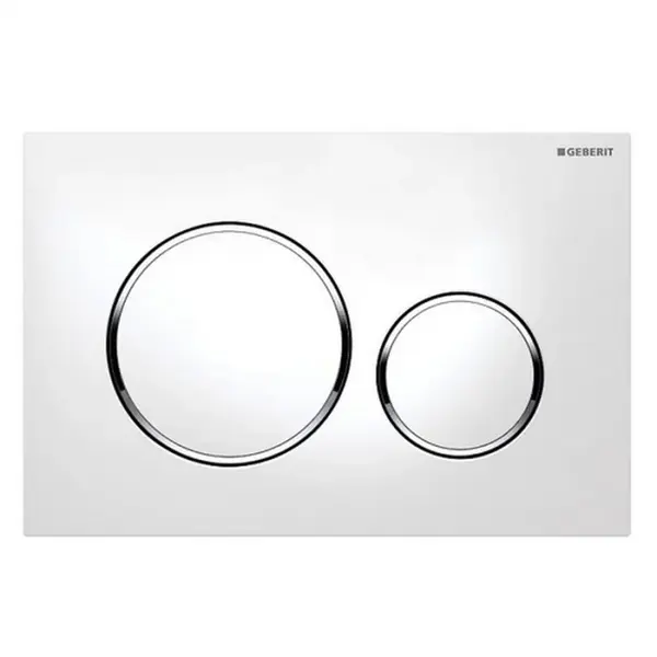 Clapeta de actionare Geberit Twinline30 alb cu detalii crom