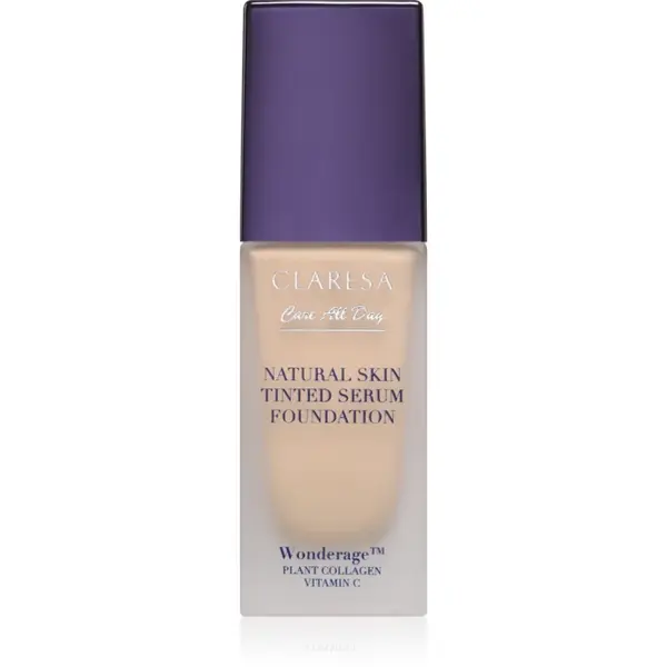 Claresa Care All Day Natural Skin Tinted Serum Foundation Fluid nuantator cu textura usoara pentru un look natural culoare 1W Light Warm 32 ml