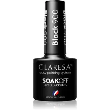 Claresa SoakOff UV/LED Color Black lac de unghii sub forma de gel