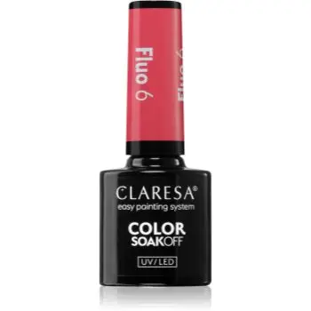 Claresa SoakOff UV/LED Color Fluo lac de unghii sub forma de gel