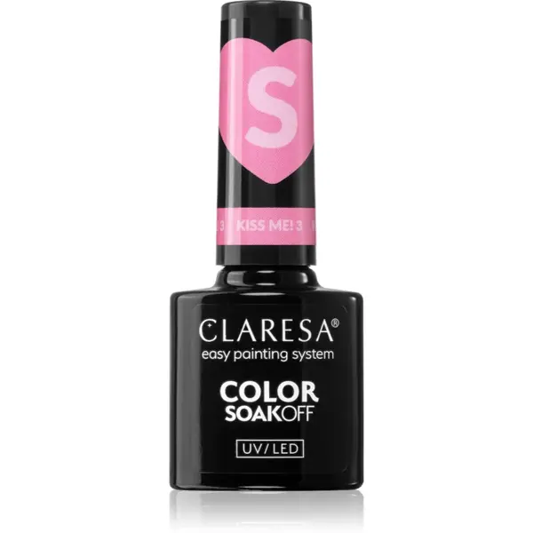 Claresa SoakOff UV/LED Color Kiss Me lac de unghii sub forma de gel culoare 5 g