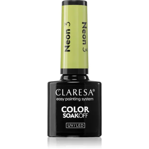 Claresa SoakOff UV/LED Color Neon lac de unghii sub forma de gel culoare 3 5 g