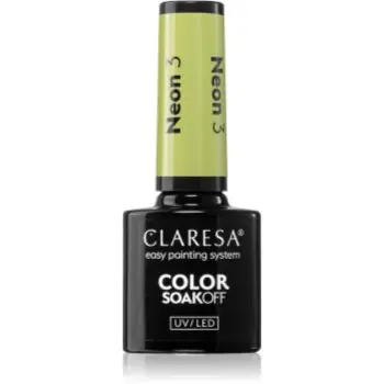 Claresa SoakOff UV/LED Color Neon lac de unghii sub forma de gel