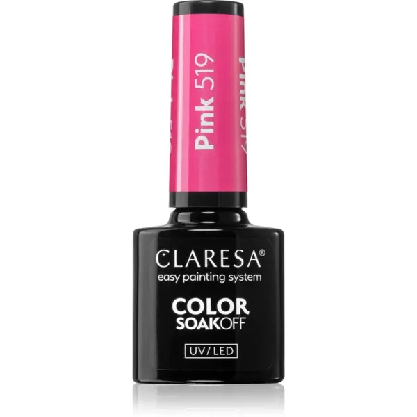 Claresa SoakOff UV/LED Color Sunny Garden lac de unghii sub forma de gel culoare Pink 519 5 g