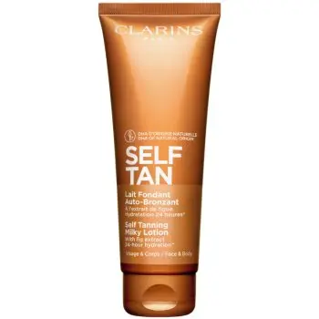 Clarins Self Tan Milky Lotion lotiune autobronzanta corp si fata
