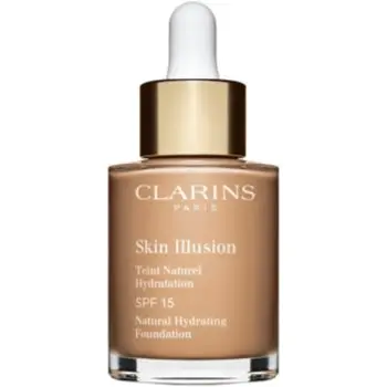 Clarins Skin Illusion Natural Hydrating Foundation makeup radiant cu hidratare SPF 15