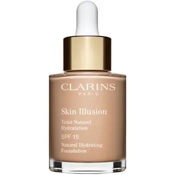 Clarins Skin Illusion Natural Hydrating Foundation makeup radiant cu hidratare SPF 15
