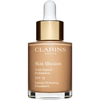 Clarins Skin Illusion Natural Hydrating Foundation makeup radiant cu hidratare SPF 15