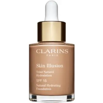 Clarins Skin Illusion Natural Hydrating Foundation makeup radiant cu hidratare SPF 15