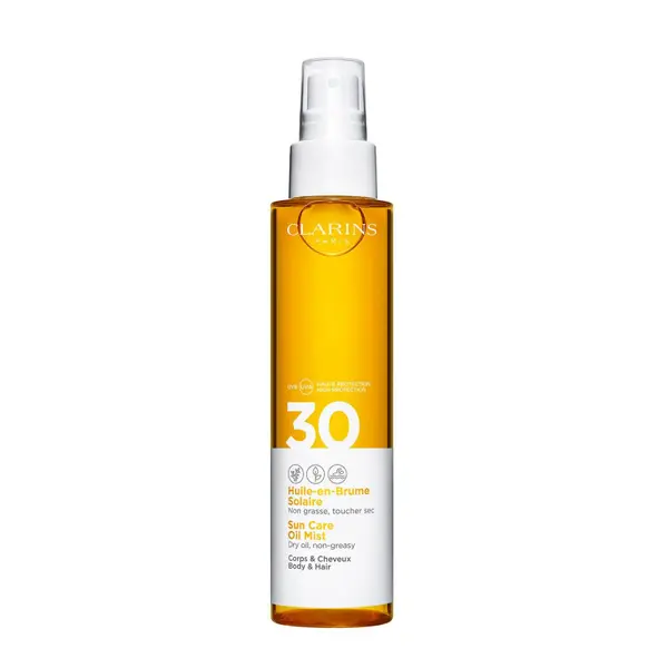 Clarins Sun Care Oil Mist SPF 30 Ulei-spray de protecție solară pentru corp și păr Tester Volum 150 ml
