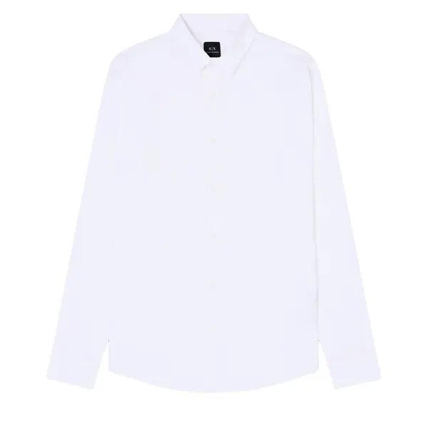 Classic slim fit stretch poplin shirt white L