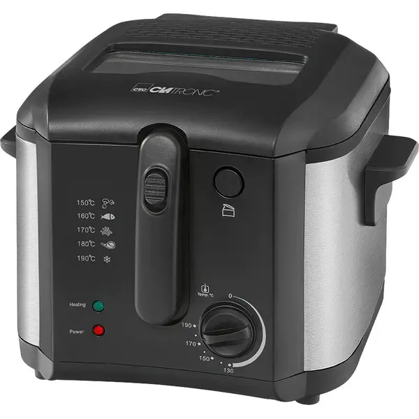 CLATRONIC Friteuza Clatronic FR 3649, 1600 W, 0.8 kg, Negru/Argintiu