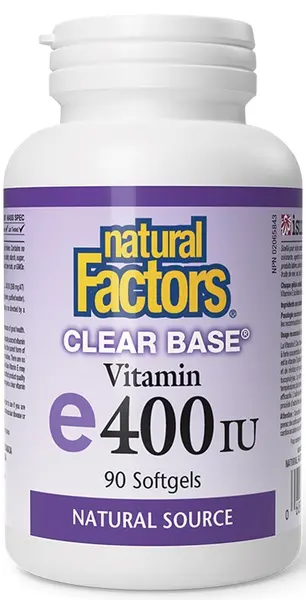 Clear Base Vitamin E, 400 IU, 90 capsule, Natural Factors