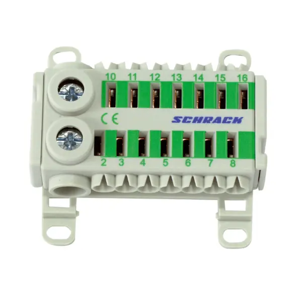 Clema cu conexiune rapida, Cu, 1 pol, 2x25 mmp, 14x4 mmp, verde, SCHRACK IK021079