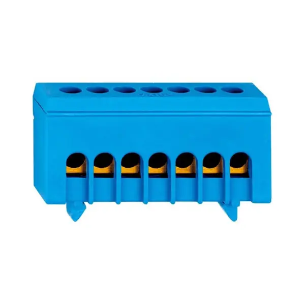 Clema de derivatie izolata, 1 pol, 7 iesiri, albastru, SCHRACK IK021036I