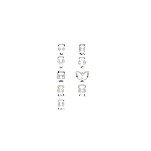 Clema de diga cu aripioare Hygenic Fiesta Color Coded Matte Finish Winged Clamps Coltene