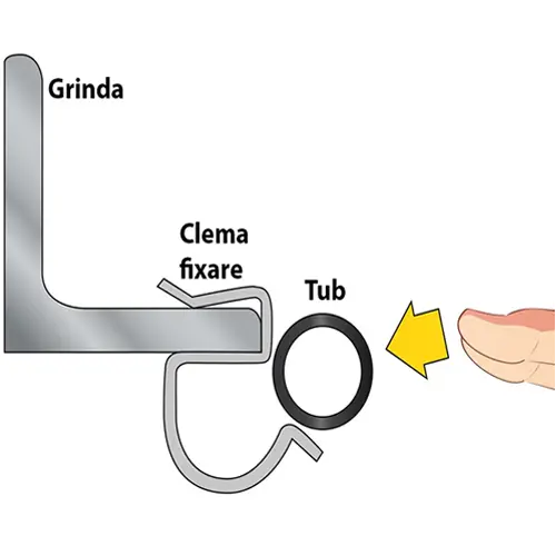 Clema fixare tub pe grinda 15-18 MM, grosime grinda 4-7,5 MM CC (100 buc.) - CELO 97518CC