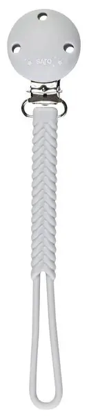 Clemă pentru suzetă Saro - Braid, Grey