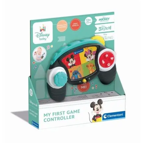 Clementoni - Controler de joc Disney cu lumini si sunete pentru dezvoltarea senzoriala si a abilitatilor motorii fine