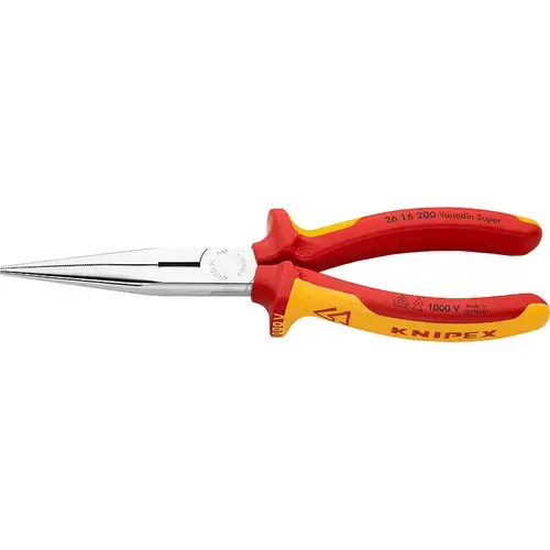 Cleste cu cioc lung semirotund, izolat la 1000 V, KNIPEX, 200 mm