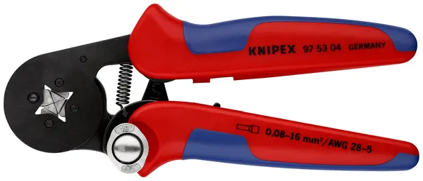 clește de sertizat ferule, cu autoreglaj, 0,08 — 16 mm² , AWG: 28 — 6, Knipex