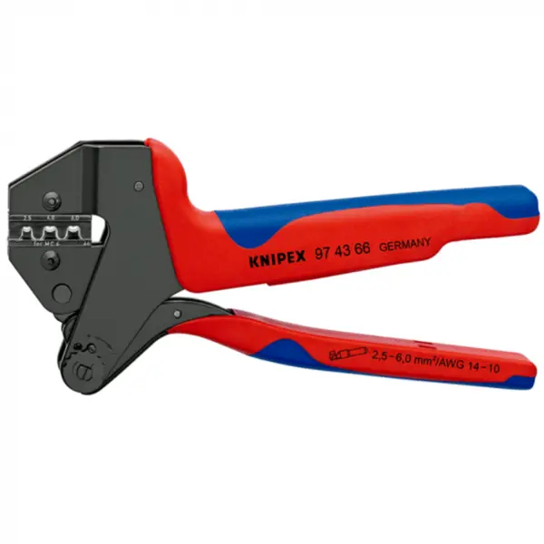 Cleste sertizare conectori solari MC4 Multi-Connect, 2.5 4 6 mm ², Knipex 97 43 66