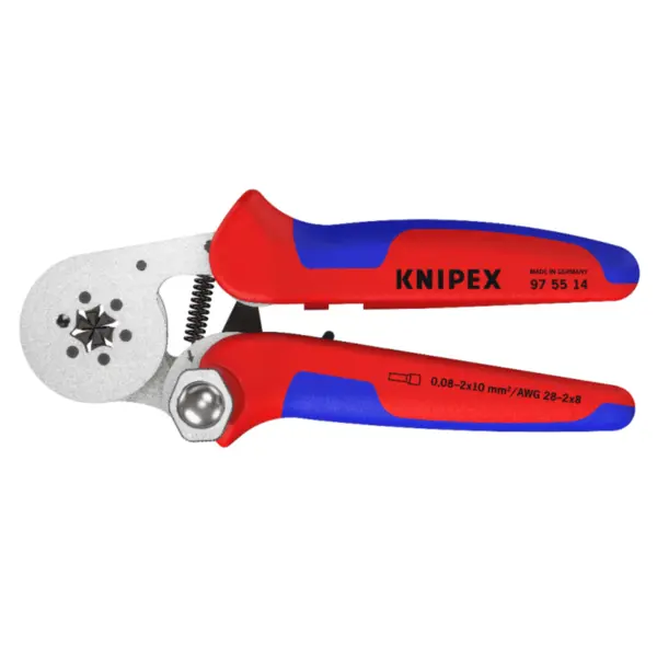 Cleste sertizare pini 0.08 - 2x10 mm ², cu autoreglaj, Knipex 97 55 14