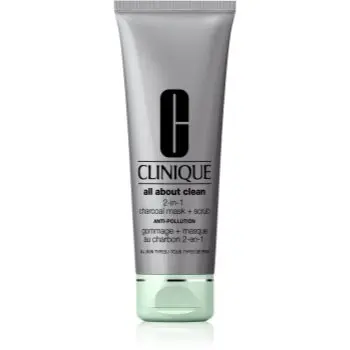 Clinique All About Clean™ 2-in-1 Charcoal Mask + Scrub masca de fata pentru curatare