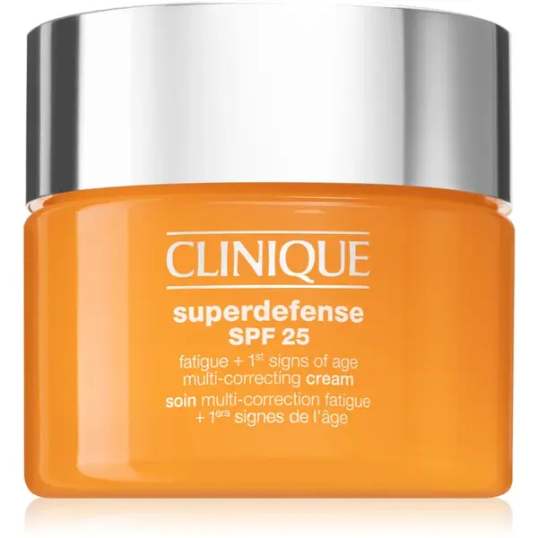 Clinique Superdefense™ SPF 25 Fatigue + 1st Signs Of Age Multi-Correcting Cream Crema impotriva primelor semne de imbatranire pentru ten gras și mixt SPF 25 30 ml