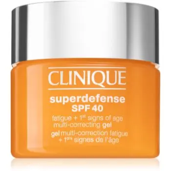 Clinique Superdefense™ SPF 40 Fatigue + 1st Signs of Age Multi Correcting Gel gel hidratant impotriva primelor semne de imbatranire ale pielii