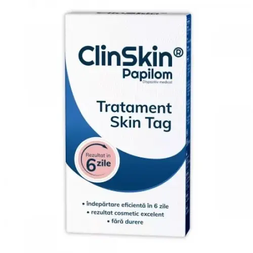 Clinskin Papilom tratament skintag 1 aplicator +3 discuri Zephyr Labs