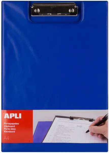 Clipboard cu capac APLI A4 - Albastru