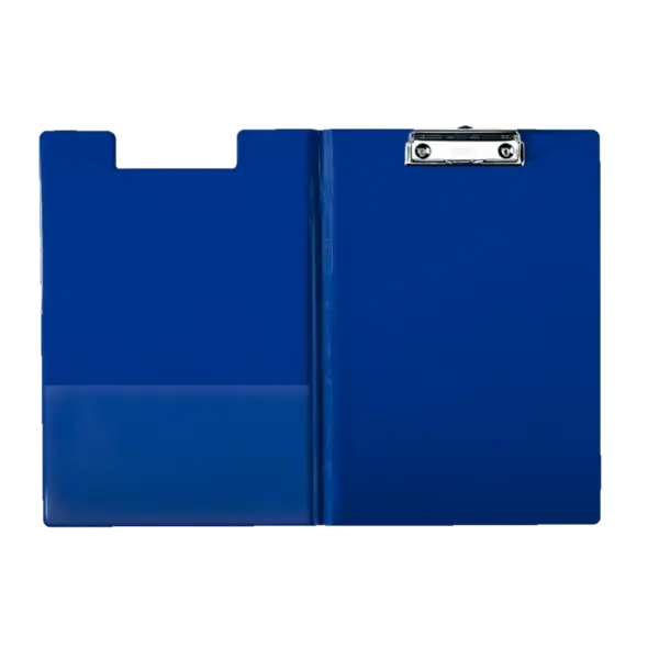 Clipboard dublu A4 plastifiat cu PVC albastru
