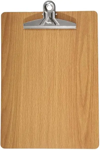 Clipboard lemn cu clips metalic, natur,29.5x19.5 cm