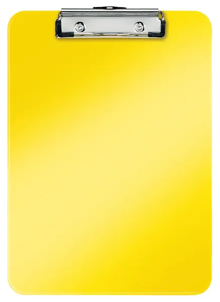 Clipboard simplu A4 polistiren Leitz WOW galben metalizat