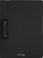 Clipboard Strigo Vertical A4 cu Clip Metalic si Suport Stilou, Negru