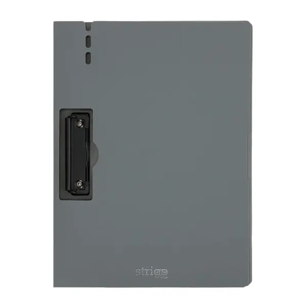 Clipboard Strigo Vertical A4 cu Clip Metalic si Suport Stilou, Gri