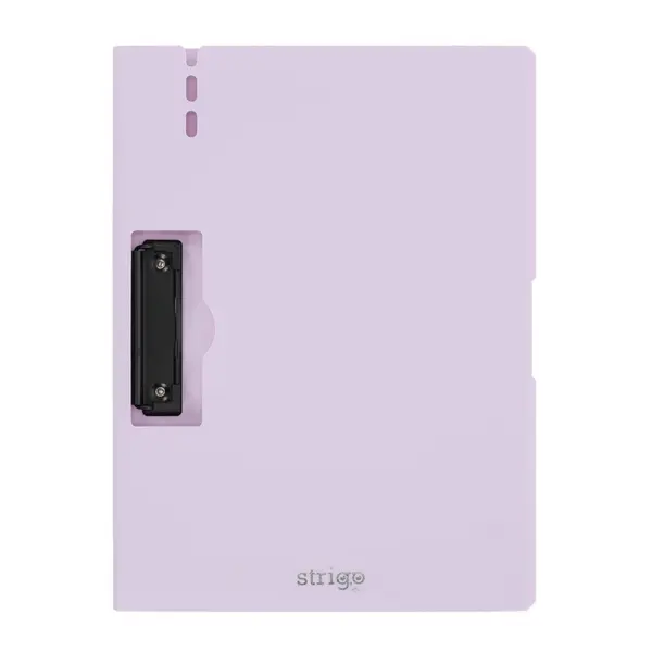 Clipboard Strigo Vertical A4 cu Clip Metalic si Suport Stilou, Mov
